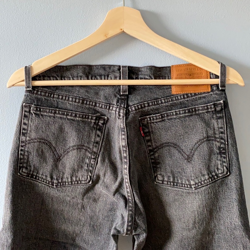 Levi's Women's Straight Leg Jeans - Charcoal Gray - Picture 7 of 10